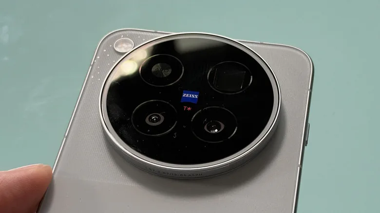 A close-up of the Vivo X500 Pro Max camera unit.